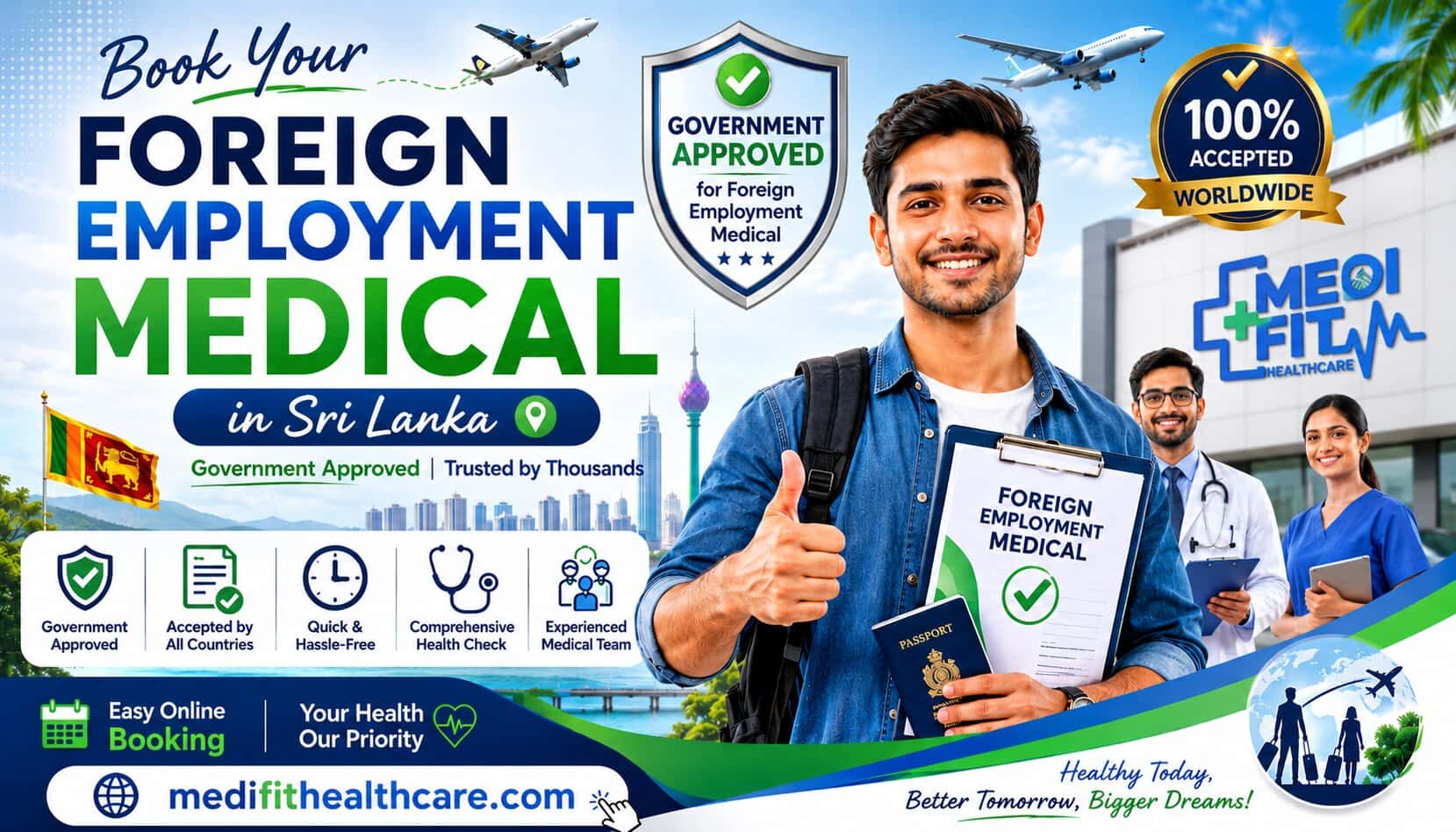 Medical checkup for overseas employment in Colombo